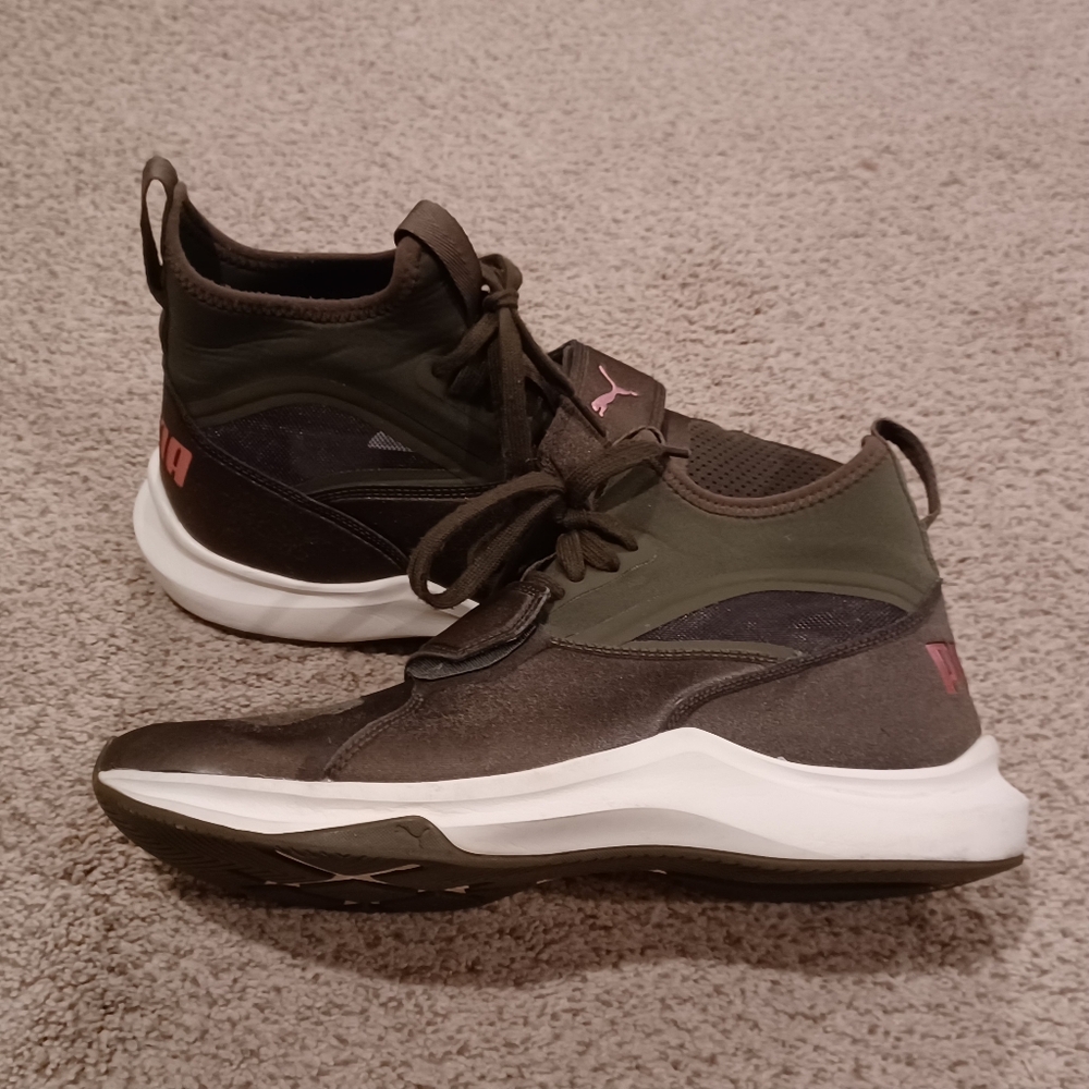 Puma Phenom Ignite Women's Casual Sneakers In Olive Size 10